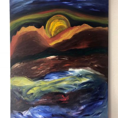 Sunset 80x60 Oil on Canvas