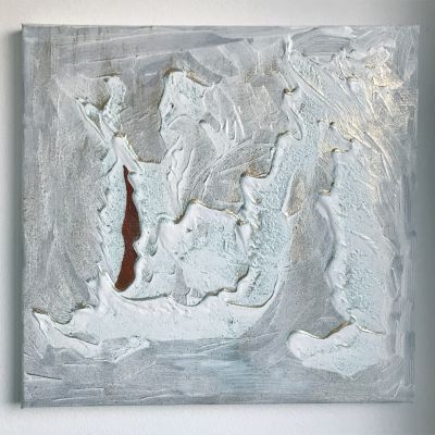 Icy, 40x40 Mixed on Canvas